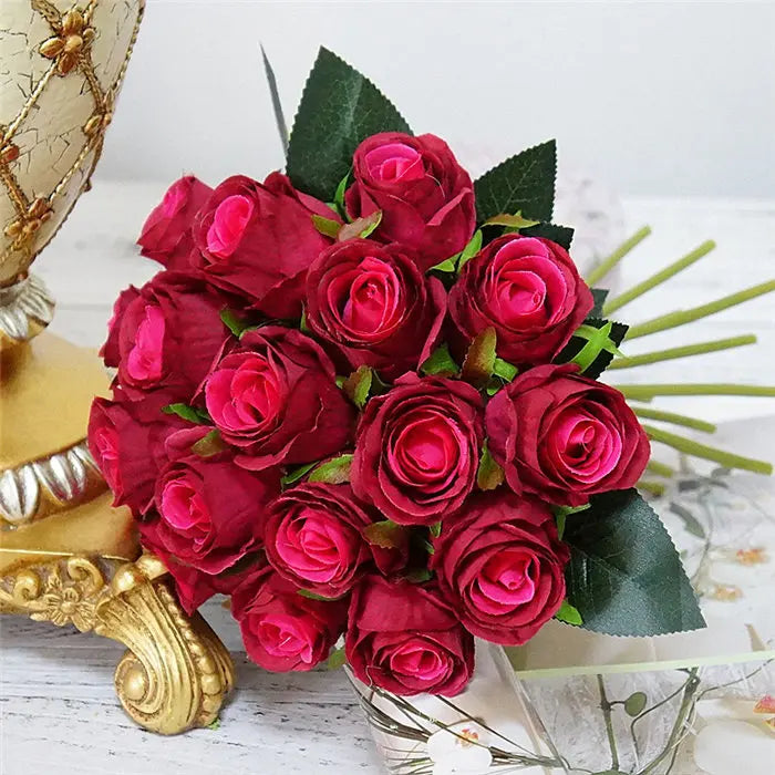 Bouquet de roses artificielles