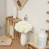 Bouquet de 5 magnifiques pivoines artificielles blanches