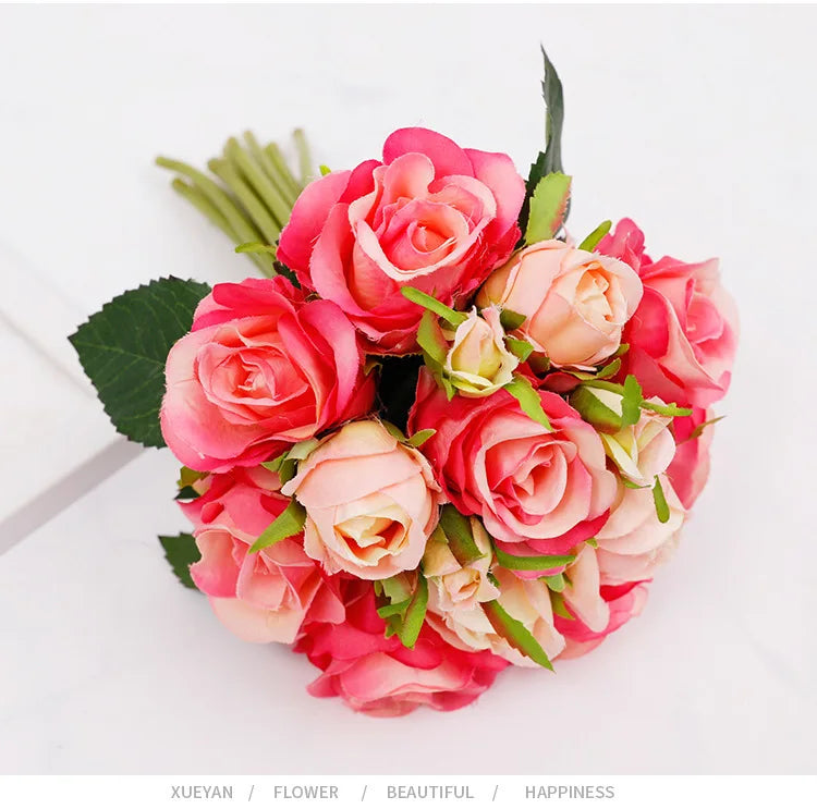 Bouquet de roses artificielles