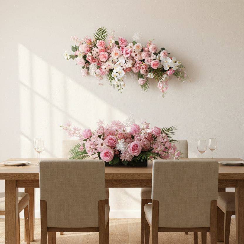 Décoration florale artificielle style rose