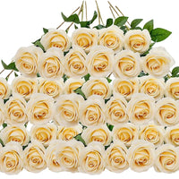 Bouquet de 50 roses artificielles en velours - Luxe