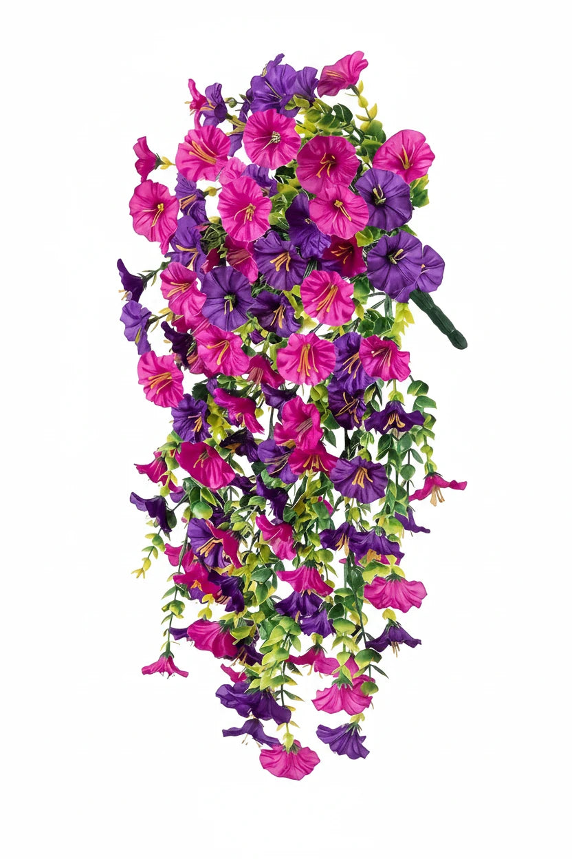 4 Fleurs artificielles suspendues pour extérieur