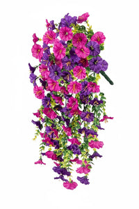 4 Fleurs artificielles suspendues pour extérieur