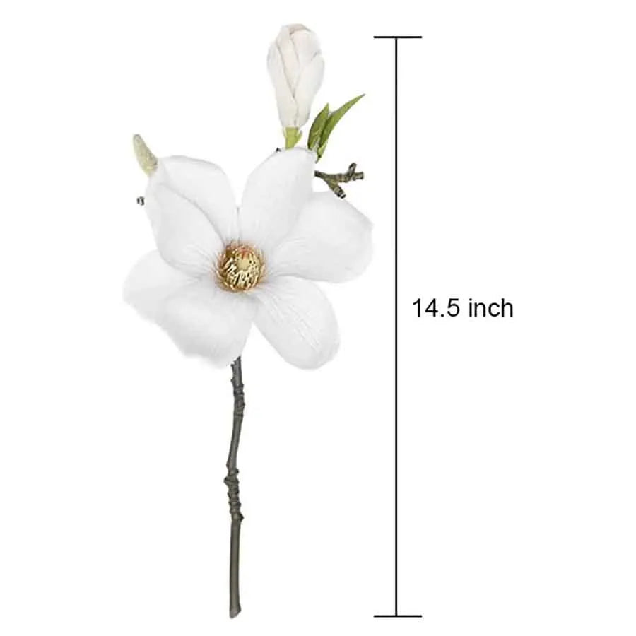 Bouquet de fleur de magnolia artificielle au toucher réaliste