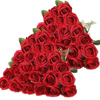 Bouquet de 50 roses artificielles en velours - Luxe