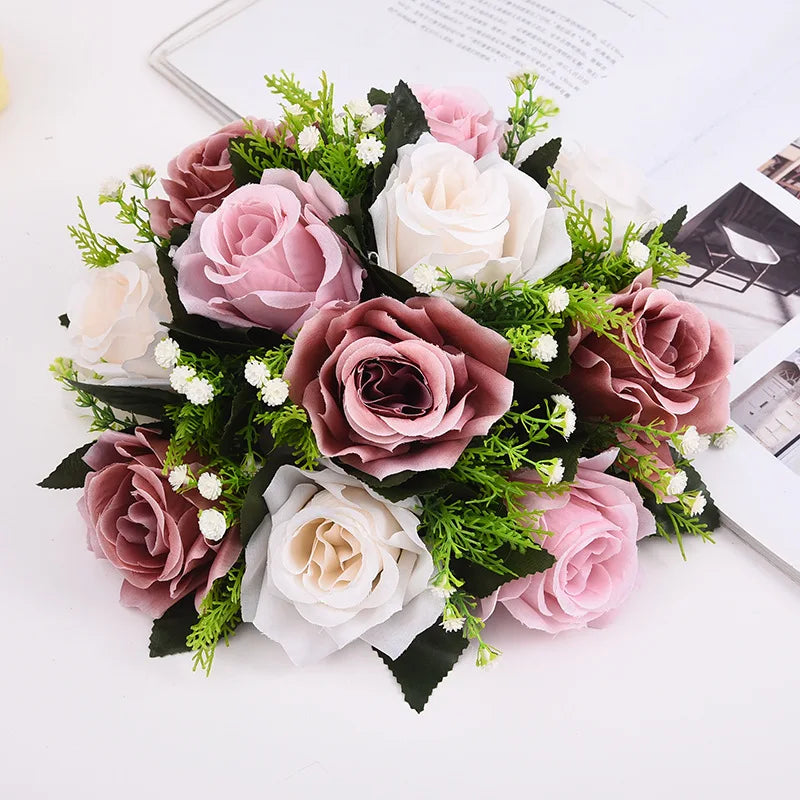 1 boule de roses artificielles