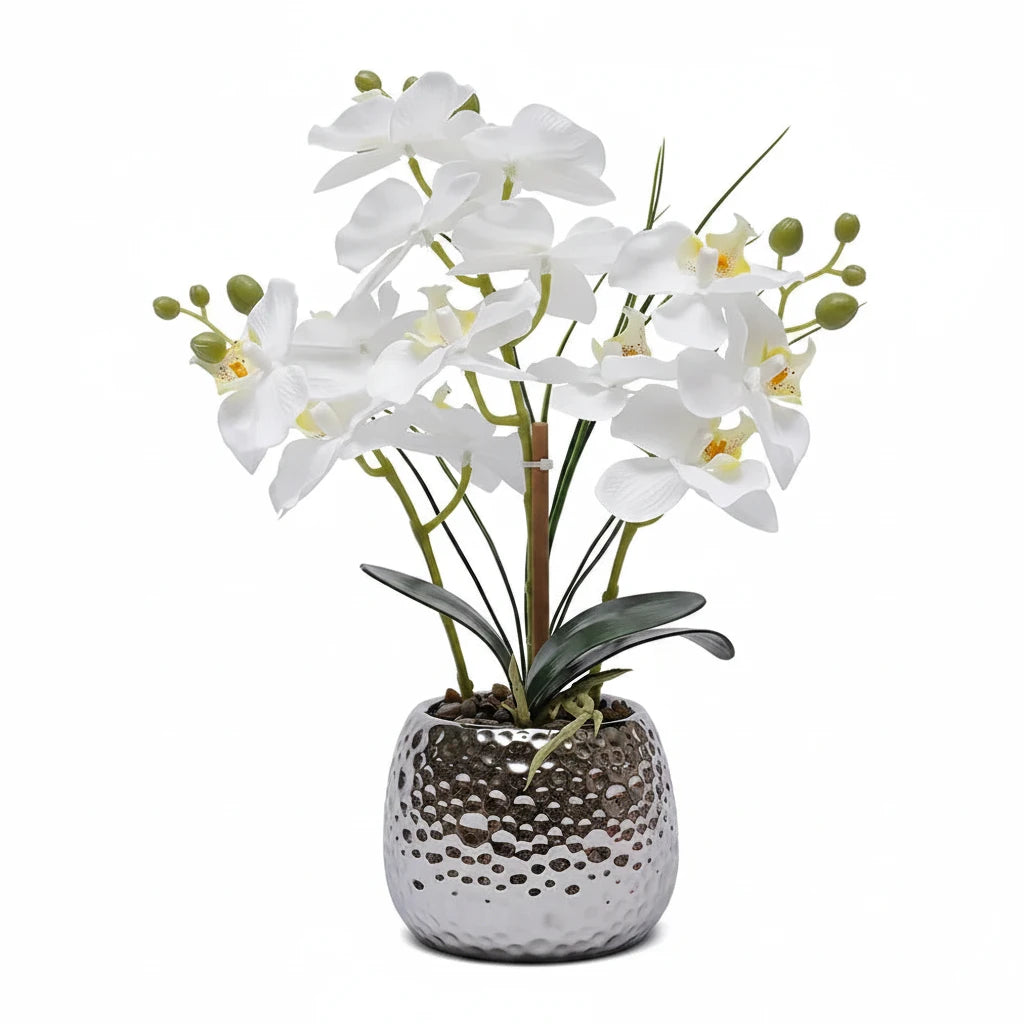 Orchidée Phalaenopsis artificielle en pot