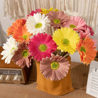 Lot de 5 ou 10 fleurs artificielles gerberas