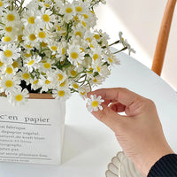 60 marguerites artificielles blanches pour décoration