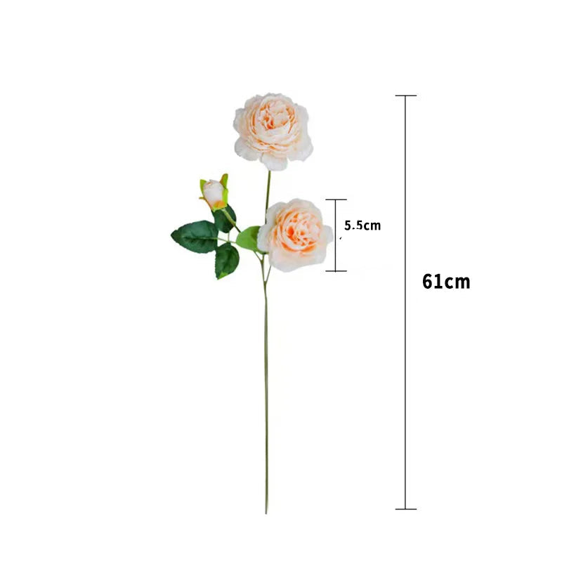 Pivoines roses artificielles en soie