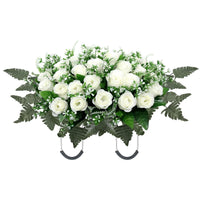 Selle de fleurs artificielle pour pierre tombale