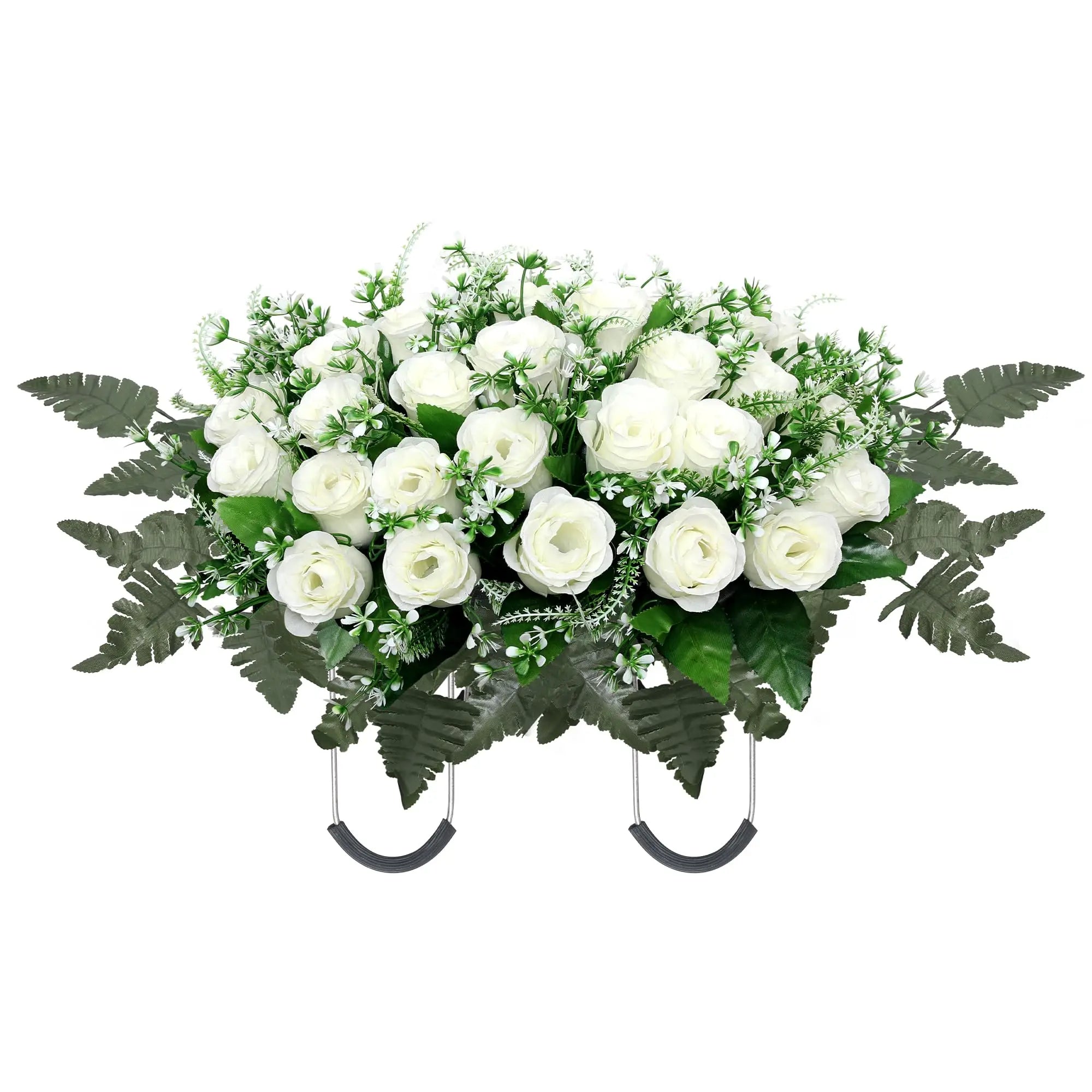 Selle de fleurs artificielle pour pierre tombale