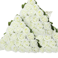 Bouquet de 50 roses artificielles en velours - Luxe