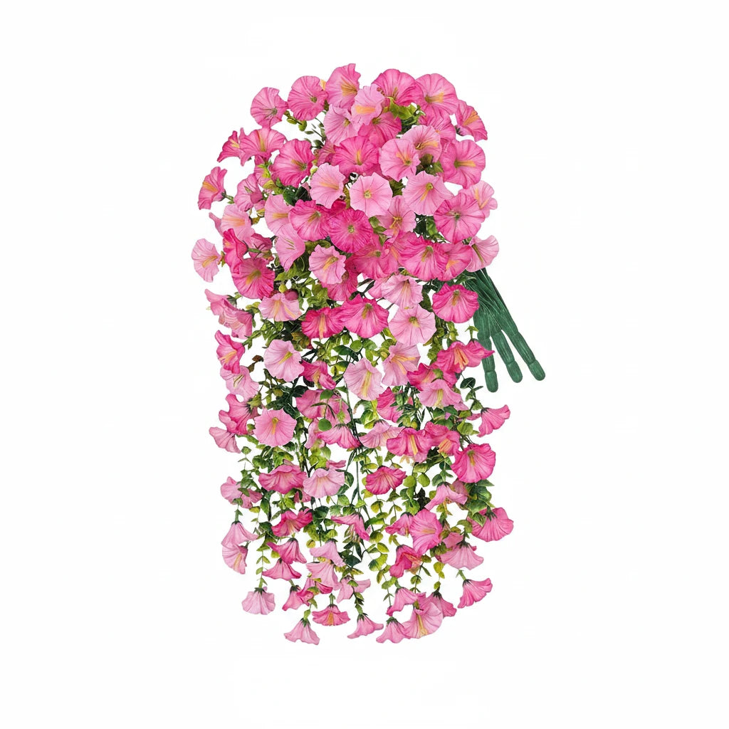 4 Fleurs artificielles suspendues pour extérieur