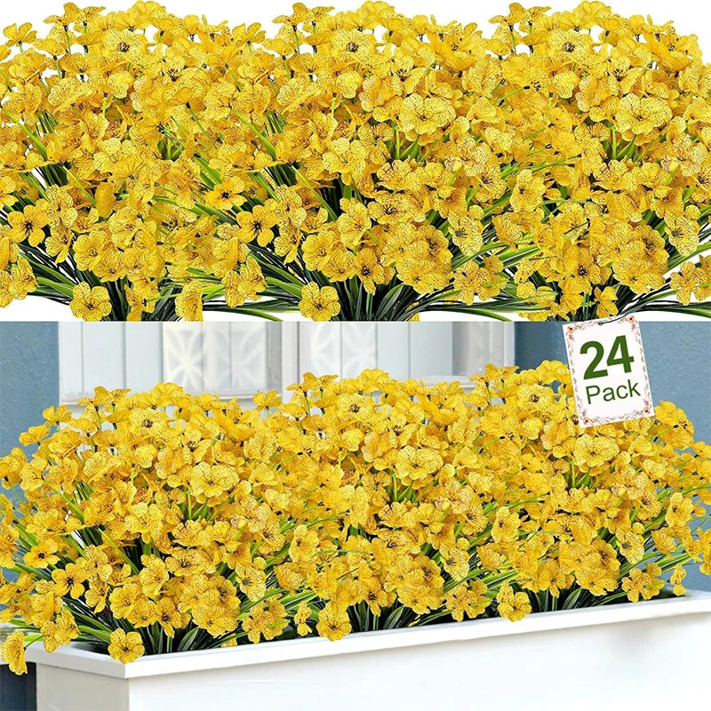 Bouquets de fleurs artificielles décoration jardin