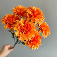 Dahlia artificiel à 7 têtes pour la décoration d'intérieur