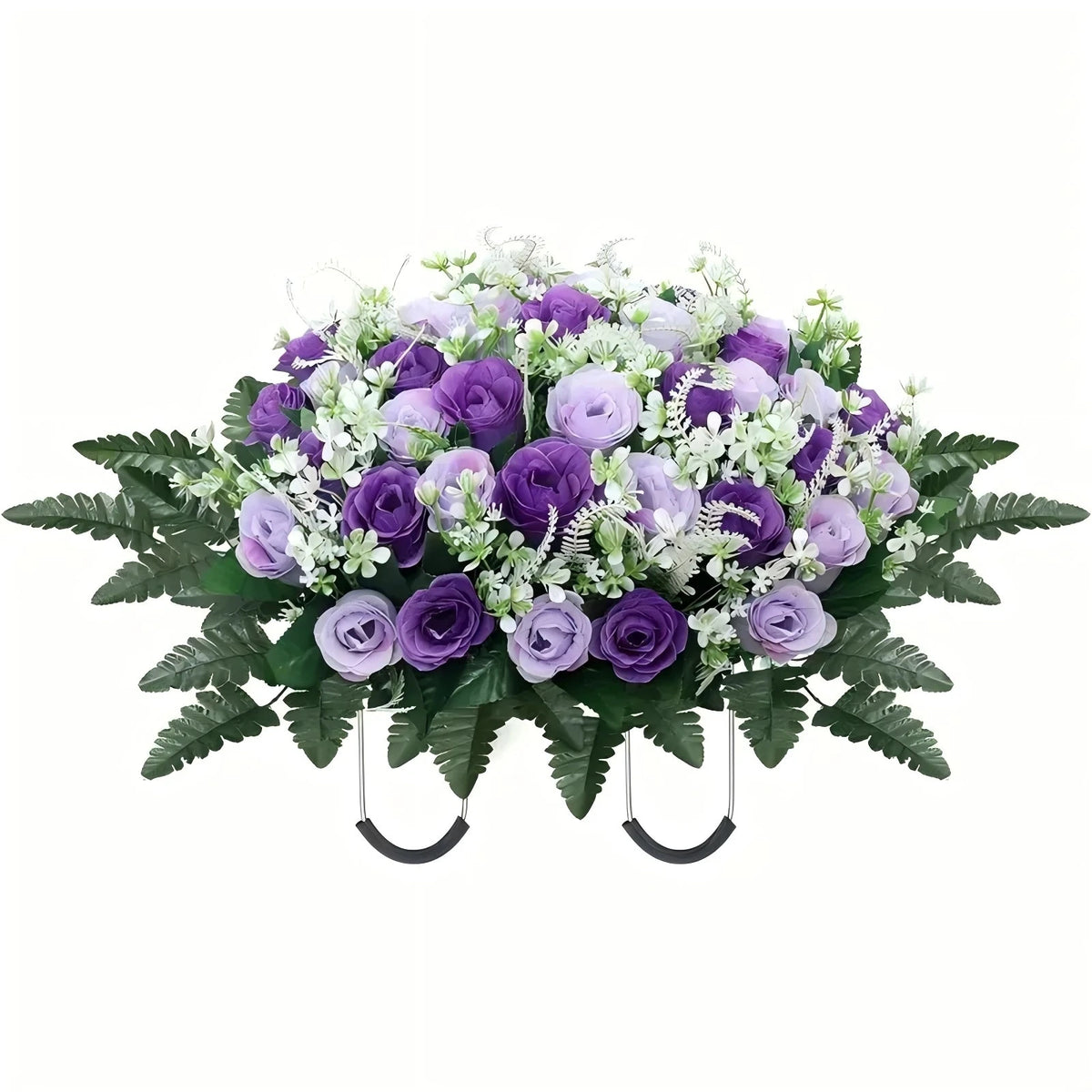 Selle de fleurs artificielle pour pierre tombale
