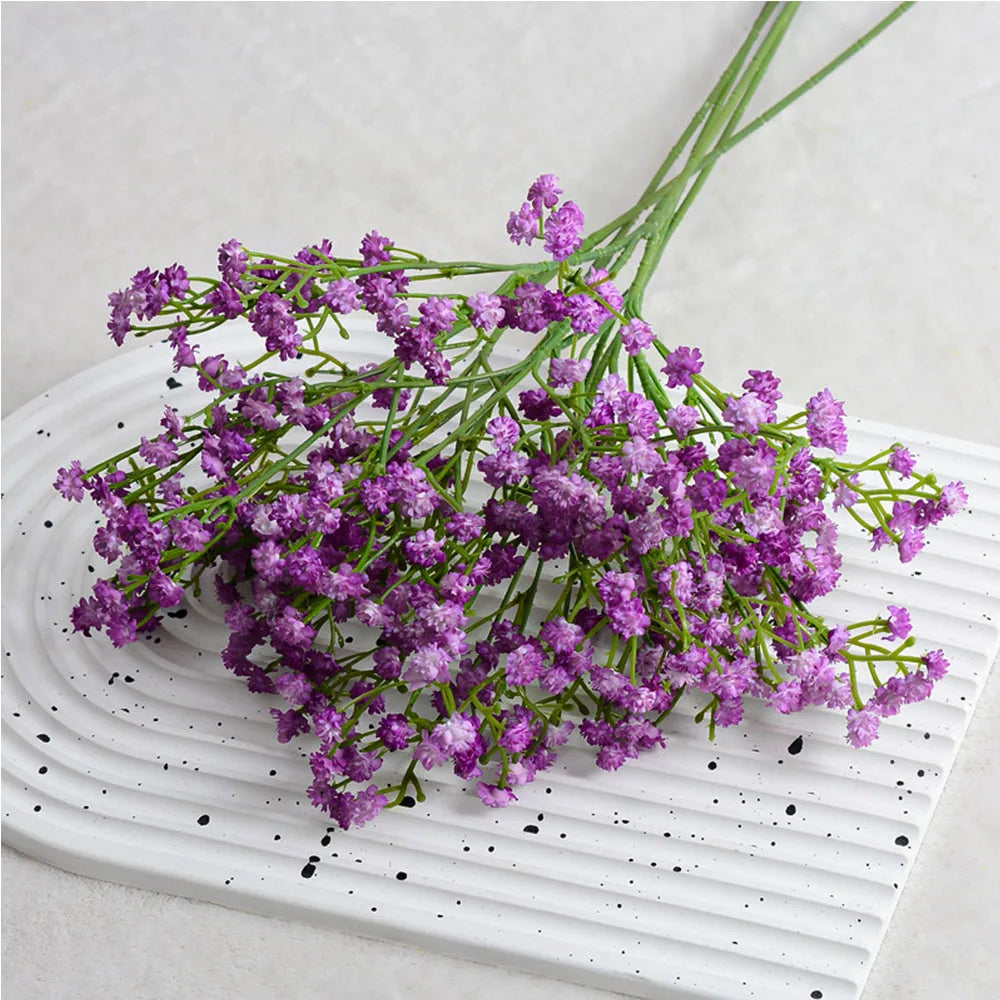 Bouquet de 5 ou 10 fleurs artificielles en gypsophile élégante