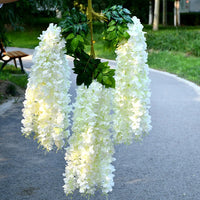 Guirlande de 12 fleurs artificielles de glycine à suspendre