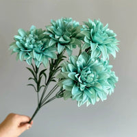 Dahlia artificiel à 7 têtes pour la décoration d'intérieur
