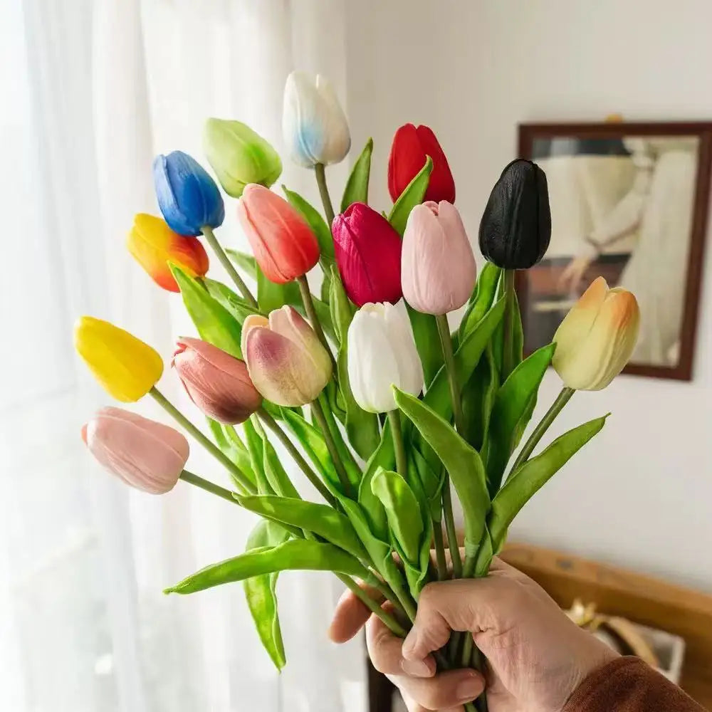 Tulipes artificielles réalistes naturelles