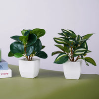 Plantes vertes artificielles en pot pour bureau