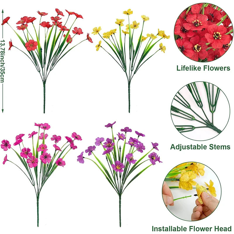 Bouquets de fleurs artificielles décoration jardin