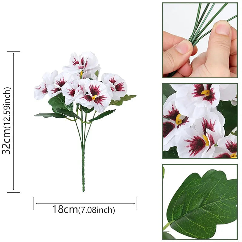 Fleurs artificielles à 5 branches