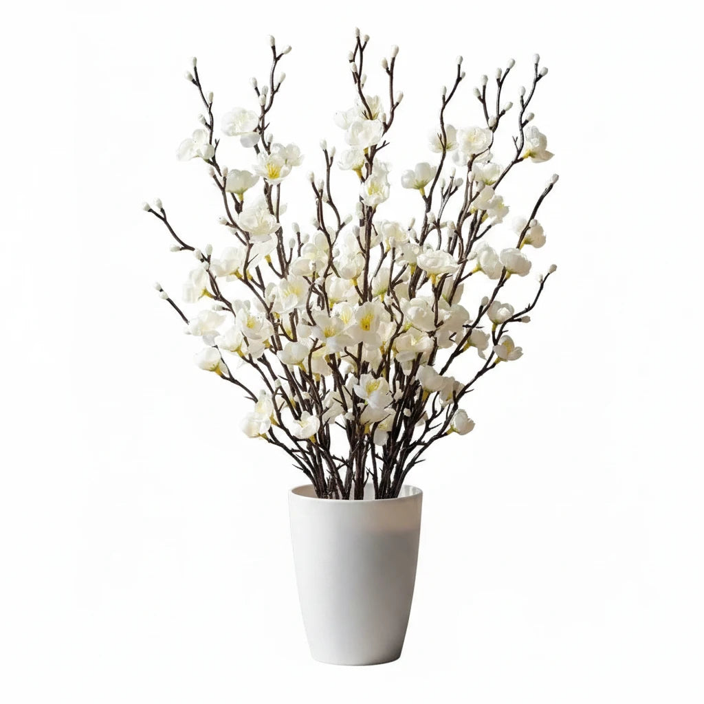 Fleurs de prunier artificielles pour salon