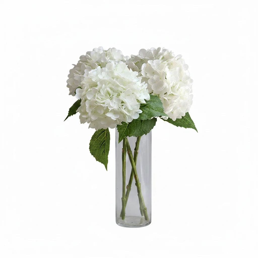Hortensias artificiels au toucher réaliste