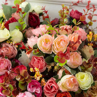 Bouquet de roses artificielles en soie