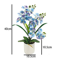 Orchidée papillon artificielle en pot