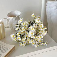 60 marguerites artificielles blanches pour décoration