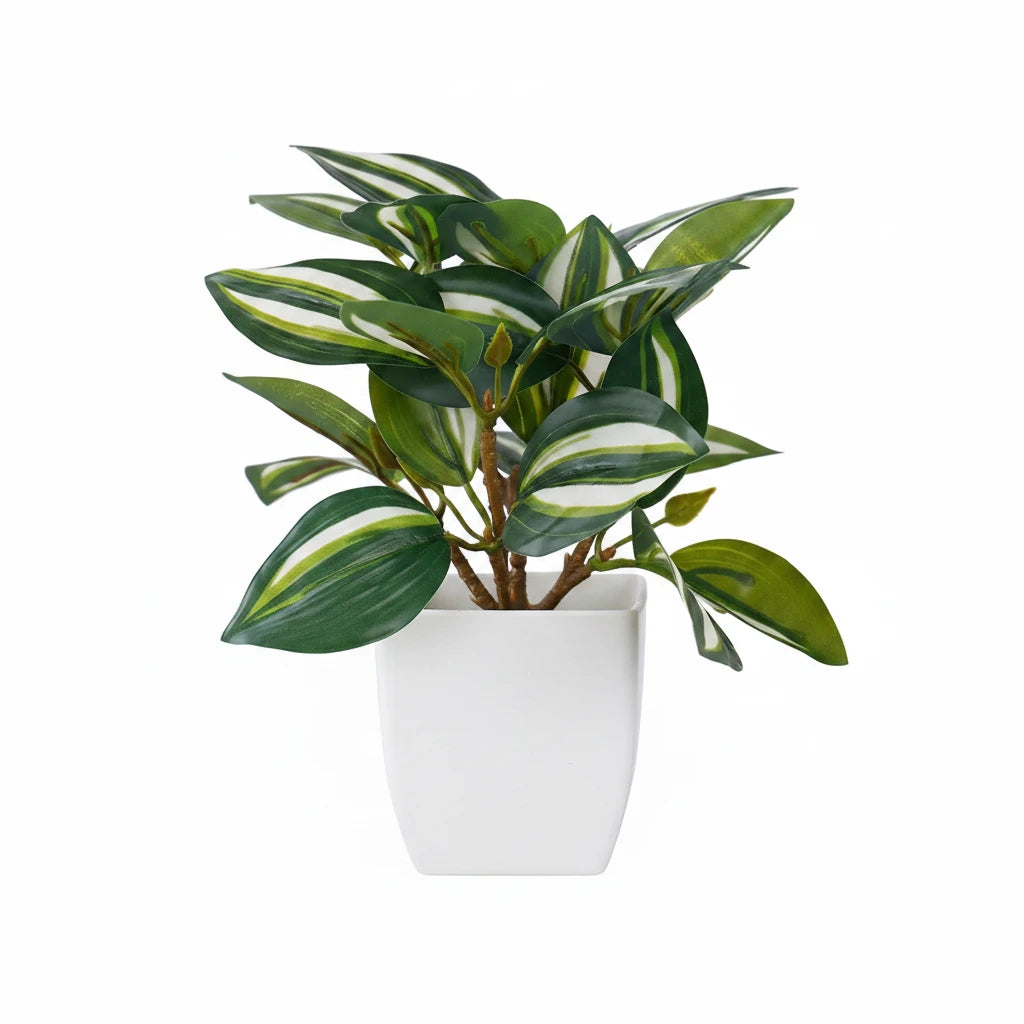 Plantes vertes artificielles en pot pour bureau