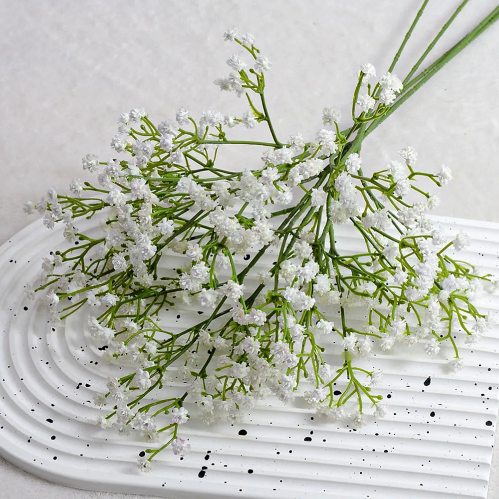 Bouquet de 5 ou 10 fleurs artificielles en gypsophile élégante