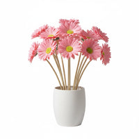 Lot de 5 ou 10 fleurs artificielles gerberas