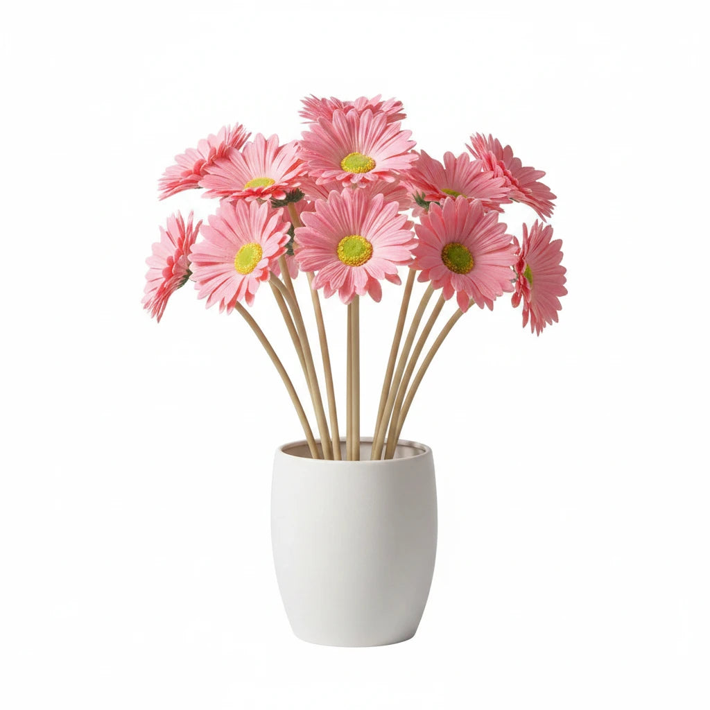Lot de 5 ou 10 fleurs artificielles gerberas