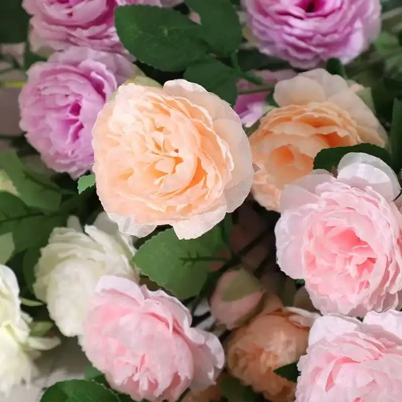 Pivoines roses artificielles en soie