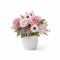 Rose et hortensia artificielle à 7 branches