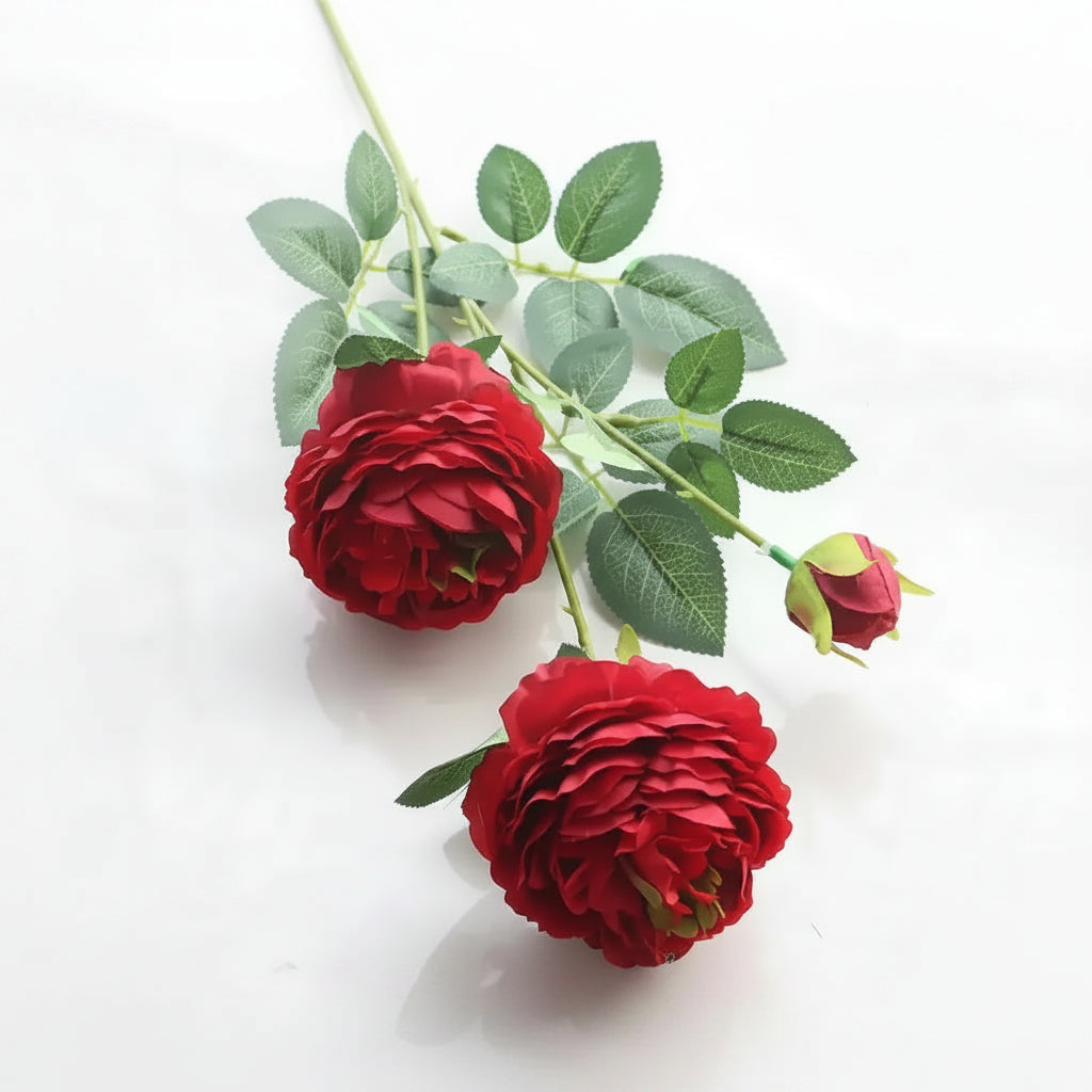 Pivoines roses artificielles en soie
