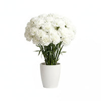 Bouquet de 10 œillets blancs artificiels pour la décoration