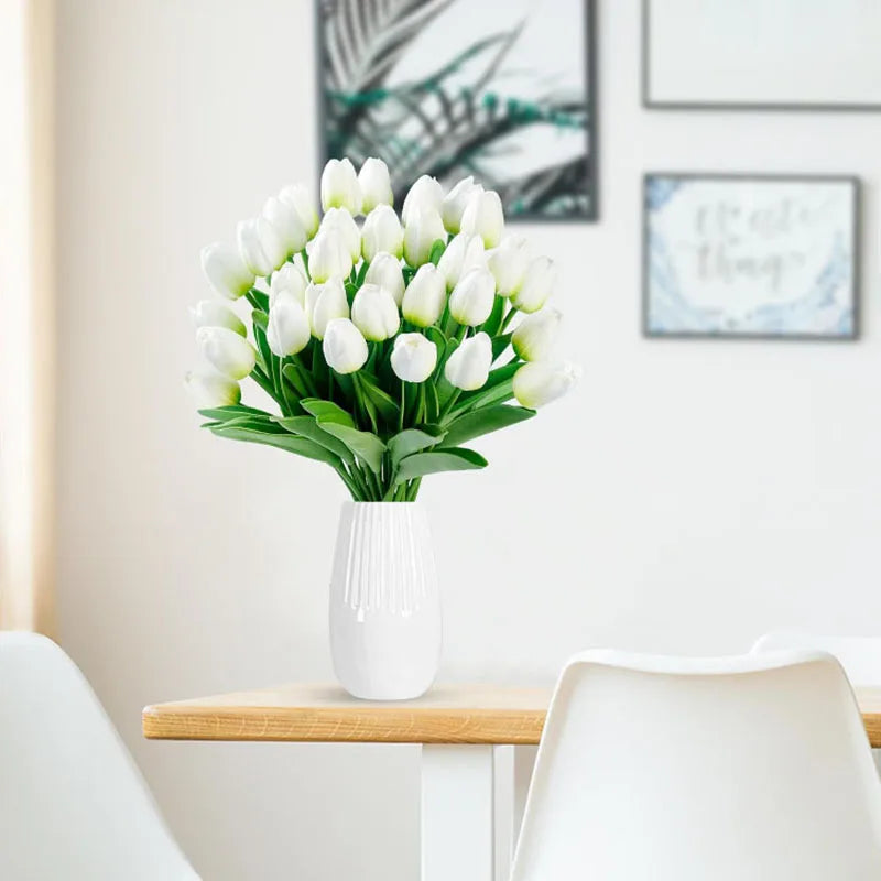 Tulipes artificielles réalistes naturelles