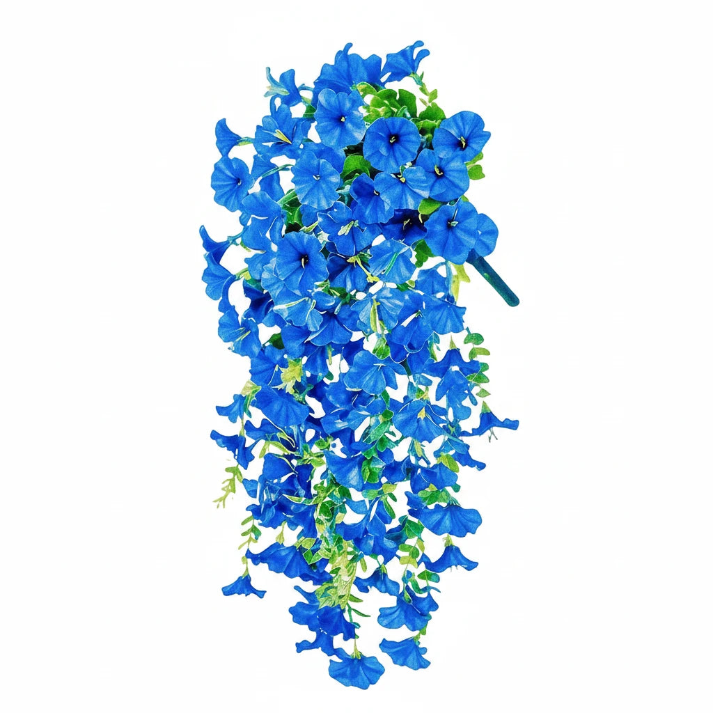 4 Fleurs artificielles suspendues pour extérieur