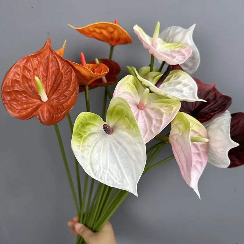 Fleurs artificielles anthuriums