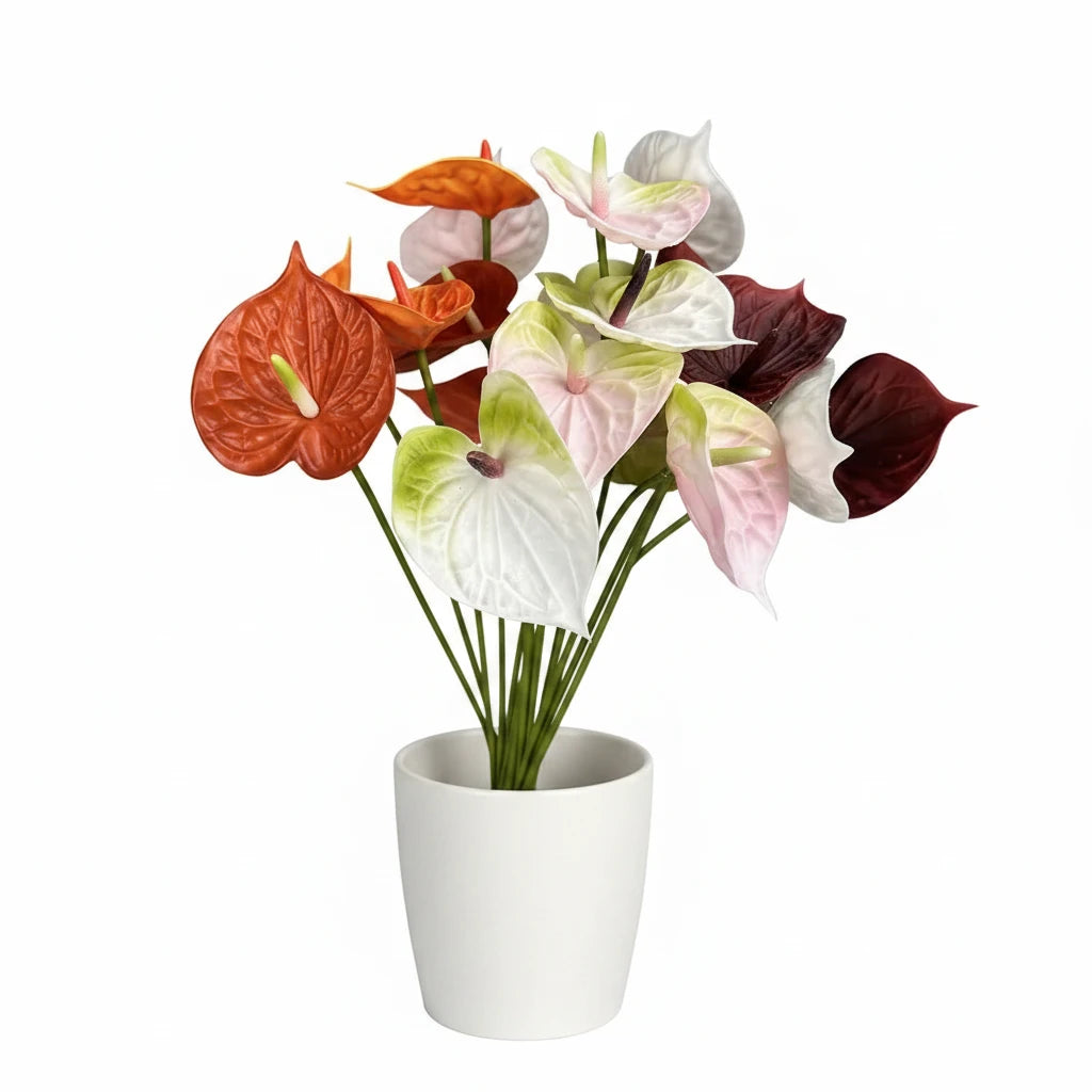 Fleurs artificielles anthuriums