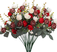 Bouquet de roses artificielles en soie