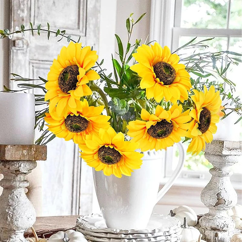 Bouquet de tournesols artificiels