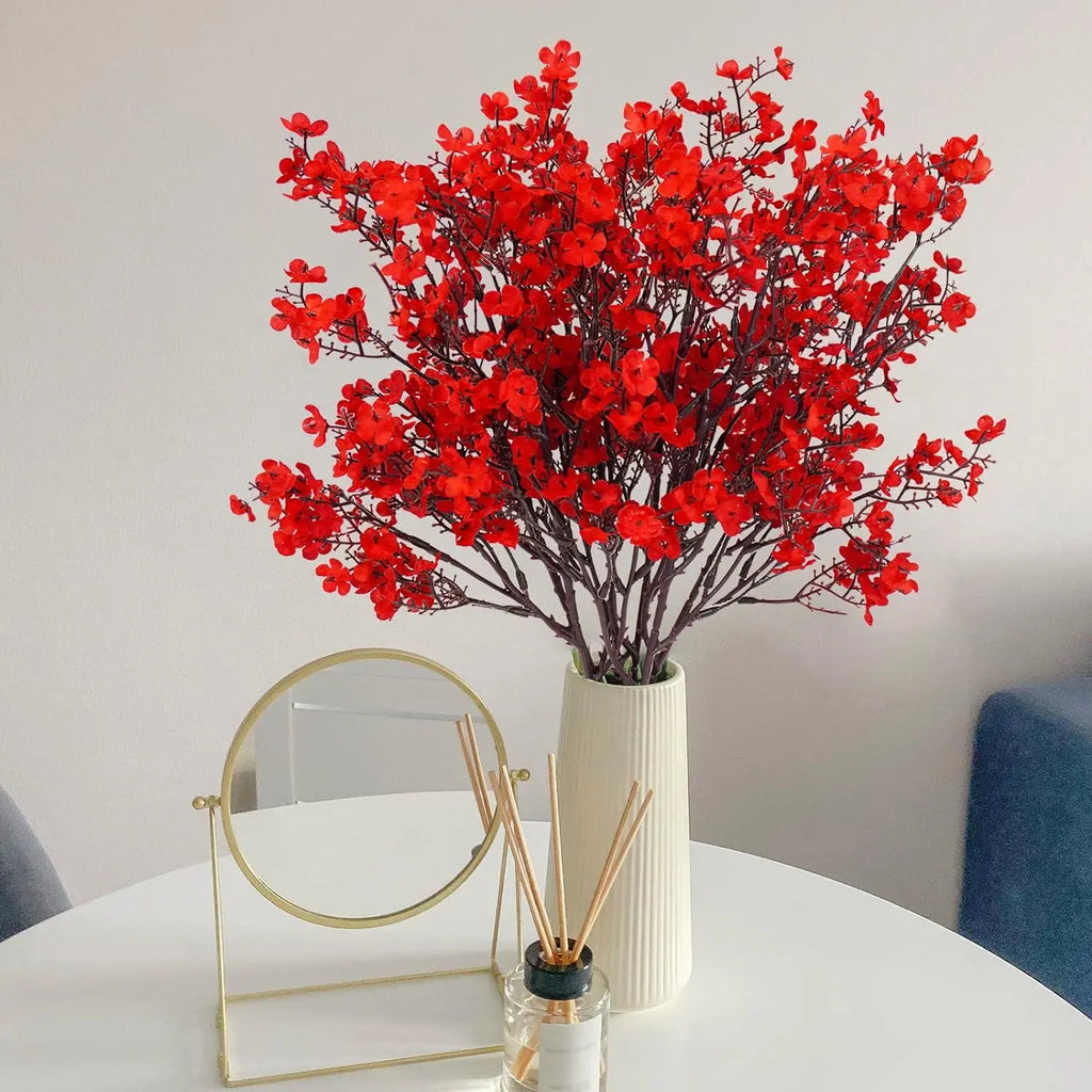 Lot de 5 fleurs artificielles champetre de cerisier