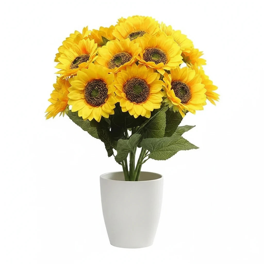 Bouquet de tournesols artificiels