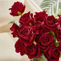 Bouquet de 50 roses artificielles en velours - Luxe